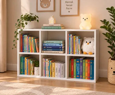 Шкаф книжный с отсеками 1