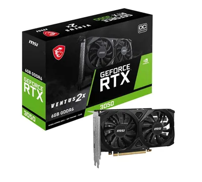 ! VGA MSI GeForce RTX 3050 VENTUS 2X 6G OC videokartasi, QQS bilan narxi 1