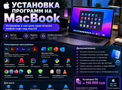 Установка программ на MacBook macOS