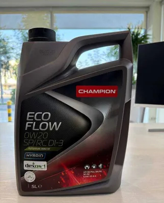 Масло моторное 0W20 CHAMPION Engine oil ECO FLOW 0W20 SP/RC D1-3 5L 1
