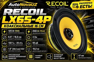 RECOIL LX65-4P 16,5 см коаксиальные динамики 120 Вт / 240 Вт, наличный и рассрочный платёж