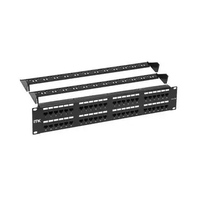 Патч-панель 19", 2U, 48 порта RJ45, категория 6e, IDC