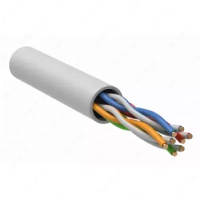 U/UTP 5E toifali 24AWG LSZH INDOOR o‘ralgan juft kabel, oq