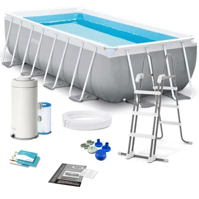 Intex Prism Frame 400x200x122 каркасный бассейн (использован 1 сезон) 1