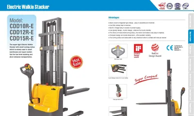 Elektr shtabelyori, XILIN CDD15R-E, 1,5 t, ko‘tarish balandligi 3,5 m