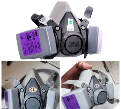 Changdan himoyalovchi 3M 6200 respirator niqob, qayta foydalaniladigan chang niqobi 1
