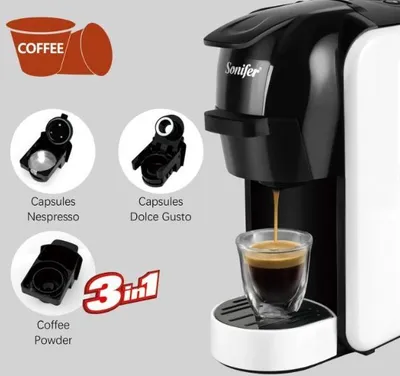 Sonifer 3в1 Кофемашина Nespresso, Dolge Gusto, Coffee powder sf-3539 1