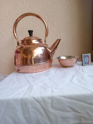 Медный чайник с пиалой 1