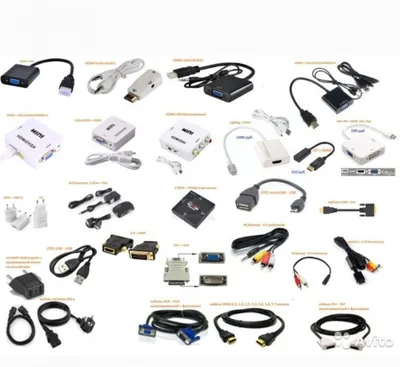 Adapterlar, DVI > VGA, HDMI > VGA, DVI-D VGA, DP > HDMI, Type-C HDMI 1