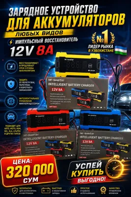 Зарядка для аккумуляторов 12w 8A также импульсно востонавливает