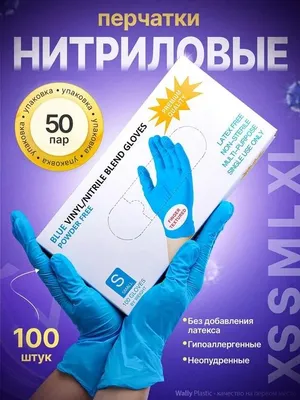 Перчатки медицинские нитриловые (MedPRO) 1