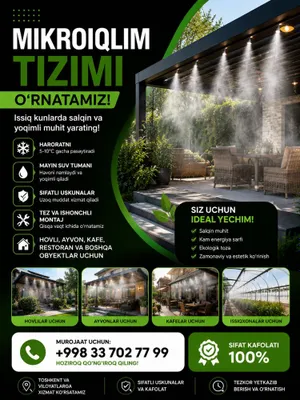 Mikroklimit soya setka ustanovka