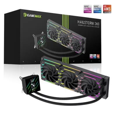 GameMax HAILSTORM 360 WH BL — жидкостное охлаждени 1