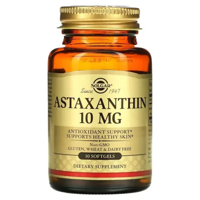 Астаксантин 30таб Solgar, Astaxanthin из Америки