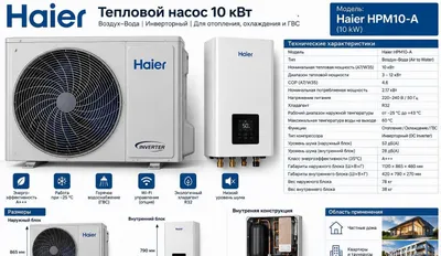 Тепловой насос HPMO-Nd2 16 kVA Haier, тепловой насос «воздух–вода»