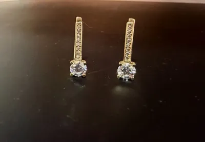 Золотое серьги для изящные 1