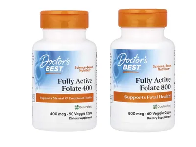 Doctor's Best Fully Active Folate, 800 va 400 mkg folat Doctor's Best 1