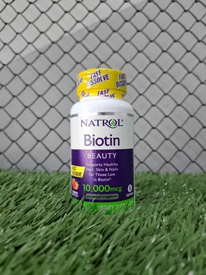 Natrol Biotin 10 000, Клубника, 60 таблеток