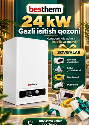 BESTHERM 24 кВт газовый котёл с дымоходом