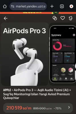 Airpods super aksiya narxida 1