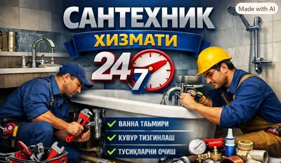 Срочные услуги сантехники и ремонт в Ташкенте