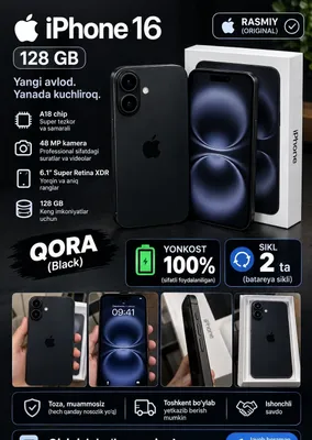 Iphone 16 kafolati bilan