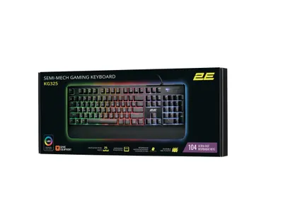 2E GAMING KG325 LED USB Black Ukr o‘yin klaviaturasi 1