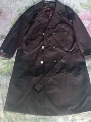 Кожаный плащ, женский, размер M