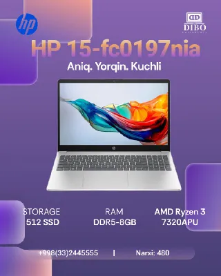 Ноутбук HP 15,6" FHD IPS LED, серебристый
