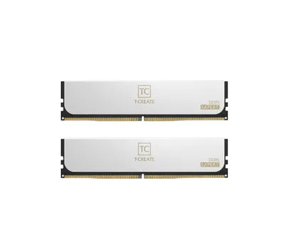 { TeamGroup T-CREATE DDR5 96GB (2x48GB) 6400MHz PC Memory White 1
