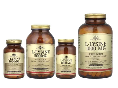 Solgar L-lizin L-Lysine Solgar L-lizin L-lezin 500 mg va 1000 mg 1