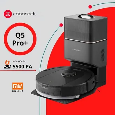 Roborock Q5 Pro Plus Robot Vacuum Cleaner robot changyutgichi (EU, qora) 1