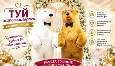 Мишка аниматор хизматлари 1