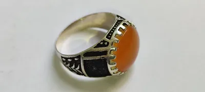 Кольцо серебряное с камнем ЯНТАРЬ
