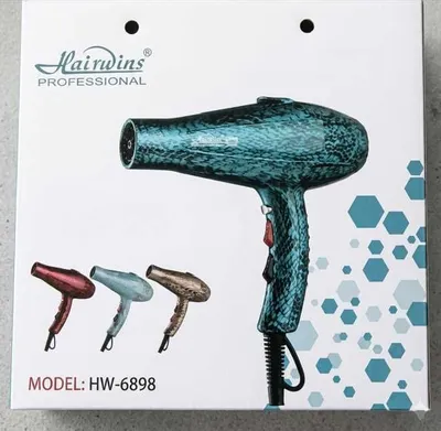 Soch uchun professional fen Hairwins HW-6898, yangi 1