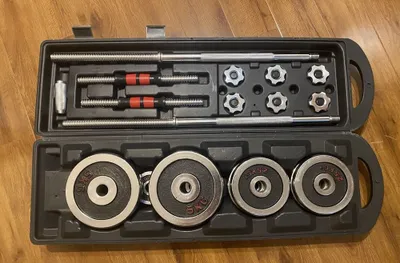 Shtanga bilan 55 kg gacha yig‘iladigan gantellar to‘plami 1