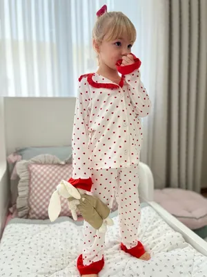 Qizlar uchun pijama, paxta, 7–8–9 yosh 1