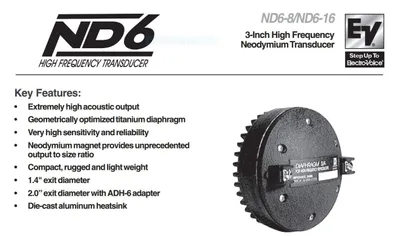 Electro Voice nd6 16 1