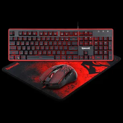 Игровой комплект Redragon (клавиатура + мышь + коврик) 1