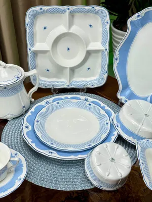 Premium New Bone China farfori, 6 kishilik to‘plam — 45 predmet 1