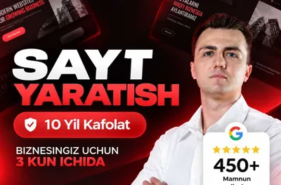 Sayt yaratish / Mobil ilovalar / Onlayn Do'kon / 10 YIL KAFOLAT 1