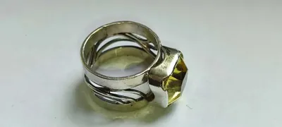 Серебряное кольцо с натуральным камнем ЦИТРИН