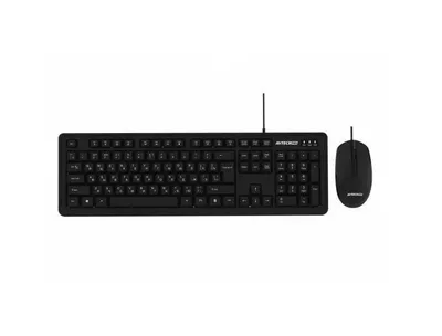 ! Avtech Pro C306 simli klaviatura va sichqoncha to‘plami (Qora)