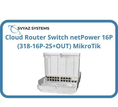 MikroTik Cloud Router Switch netPower 16P (318-16P-2S+OUT), kommutator