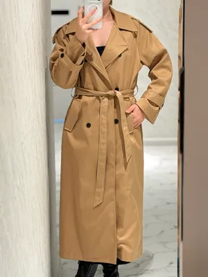 Karamel-bej rangdagi trench 4