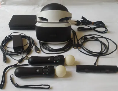 PS4 VR-шлем, полный комплект + 2 контроллера Move
