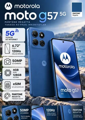 Motorola Moto G57 5G 4/128GB, 120Hz, 50MP, eSIM, Pantone Regatta