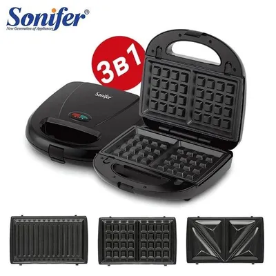 Sonifer 3 в 1! Вафельница, бутербродница, сэндвичница SF-6150 1