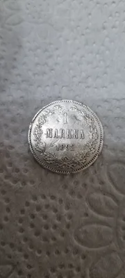 1892-yilgi 1 marka kumush tanga 1