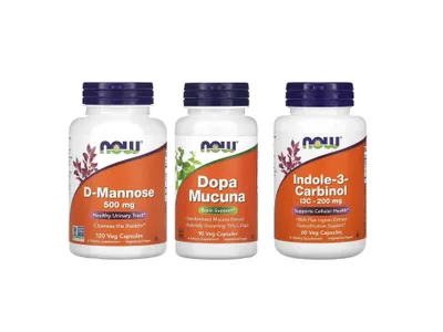 NOW Foods D-mannoza, achchiq mukuna, indol-3-karbinol, D-Mannose 1